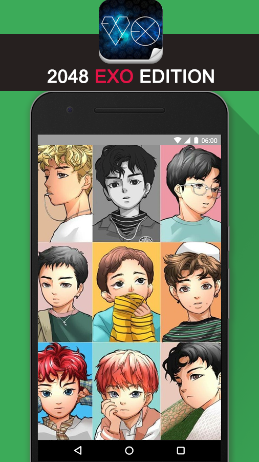 Android application 2048 EXO KPop Game screenshort