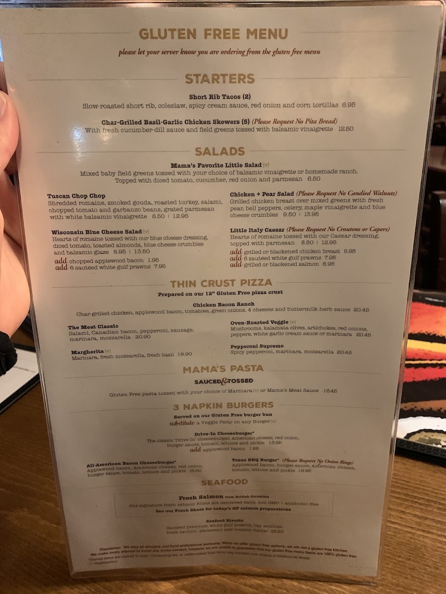 GF menu (march 2020)
