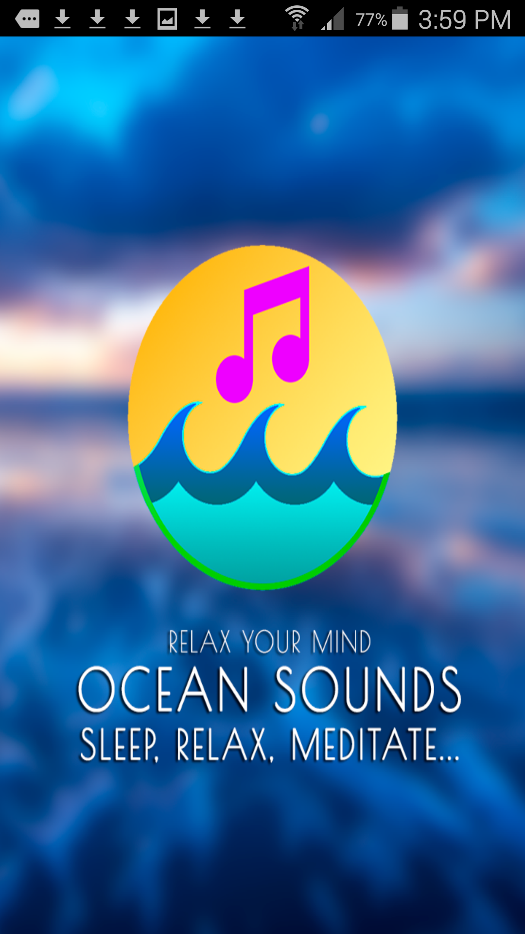 Android application Ocean Sounds to sleep n relax screenshort