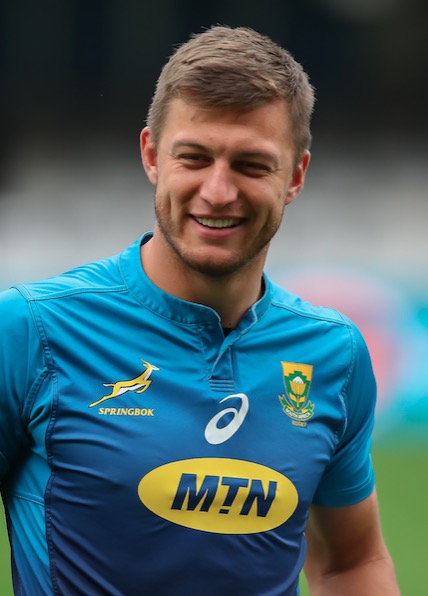 DURBAN, SOUTH AFRICA - AUGUST 17: Handre Pollard of the Springboks during the South African national rugby team captains run at Jonsson Kings Park on August 17, 2018 in Durban, South Africa.