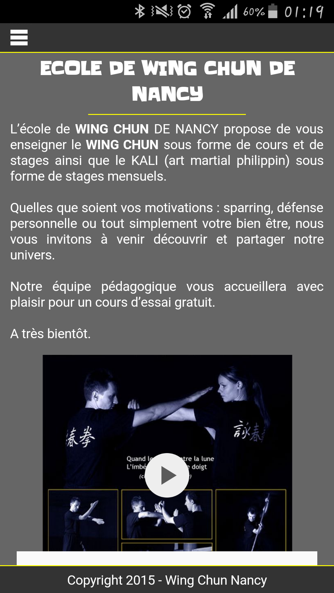 Android application Wing Chun Nancy screenshort