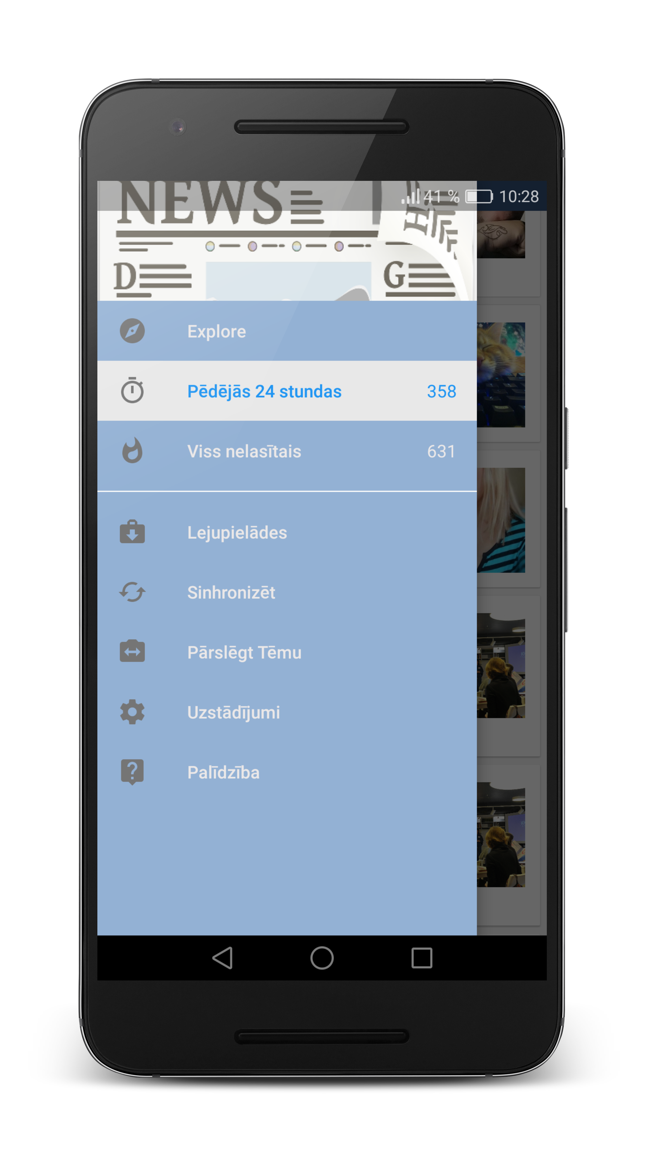 Android application Latvija Jaunumi screenshort