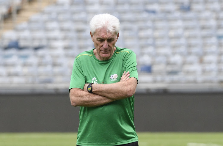 Bafana Bafana coach Hugo Broos coach during a training session at Orlando Stadium on March 23 2023.