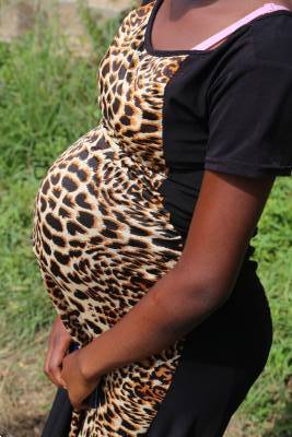 A pregnant lady.