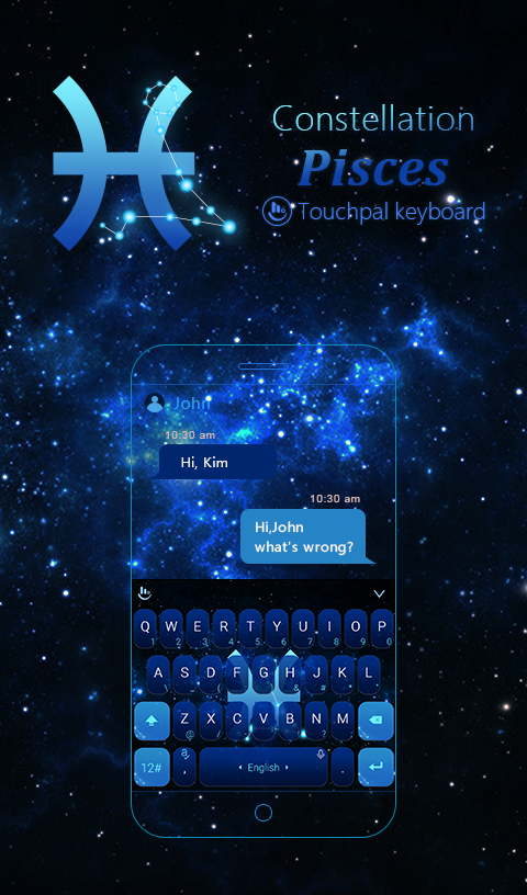 Android application Star Pisces Keyboard Theme screenshort