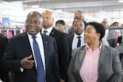 President Cyril Ramaphosa and KwaZulu-Natal premier Nomusa Dube-Ncube at the launch of the Hesto Harnesses wiring facility in KwaDukuza, northern KZN, on Tuesday.