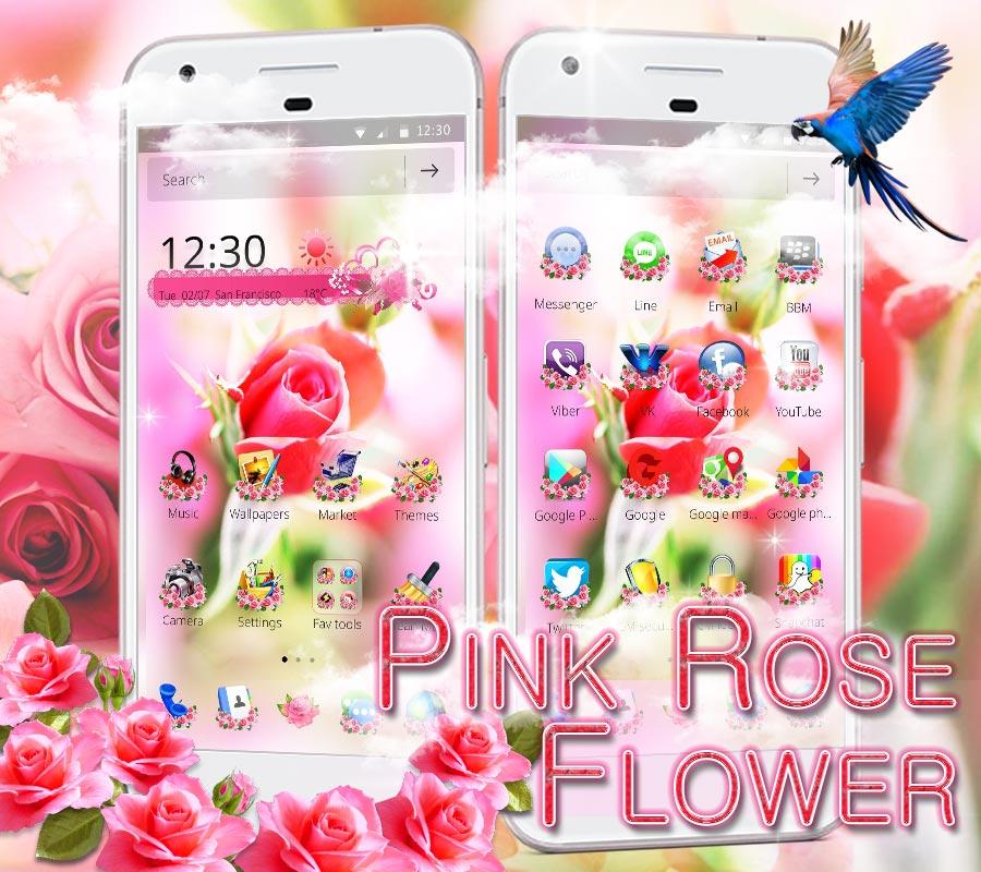 Android application Pink Rose Flower Love screenshort