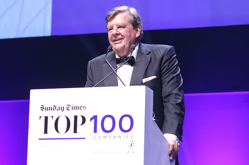 Dr Johann Rupert at the 2016 Sunday Times Top 100 Companies Awards in Sandton on 8 November 2106.