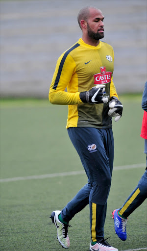 Bafana Bafana and SuperSport United goalkeeper Reyaad Pieterse at training at the Nike Centre in Soweto. Picture credits: Veli Nhlapo