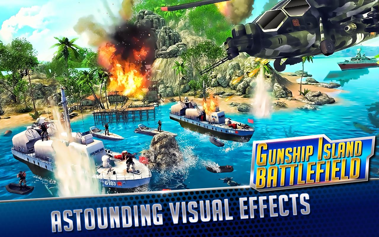 Android application GUNSHIP ISLAND BATTLEFIELD screenshort