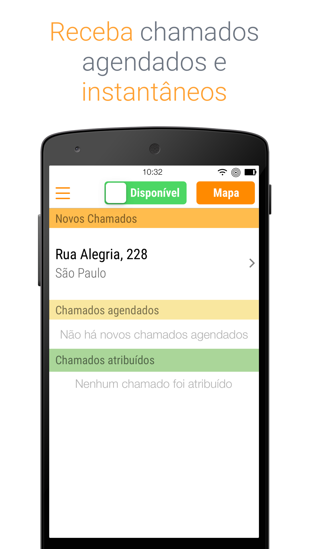 Android application FemiTaxi Motorista screenshort