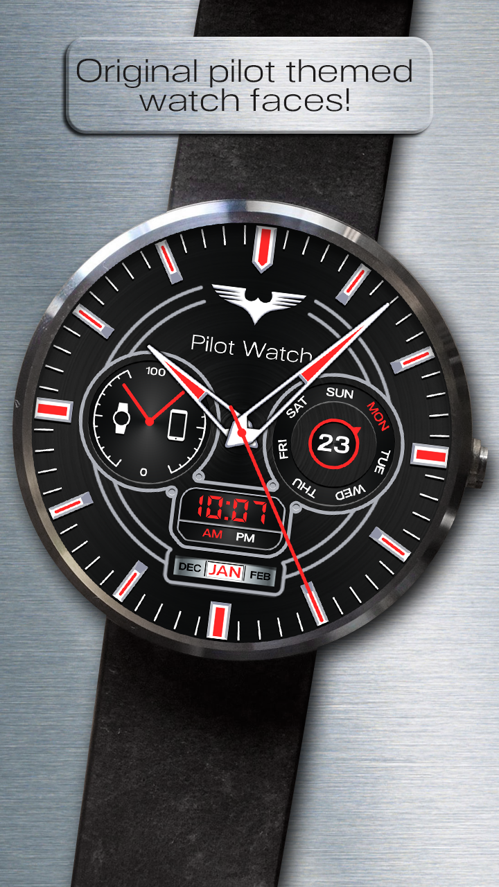 Android application Pilot Watch Face screenshort