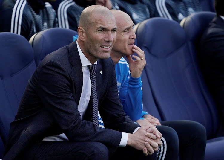 Real Madrid coach Zinedine Zidane on May 12, 2019