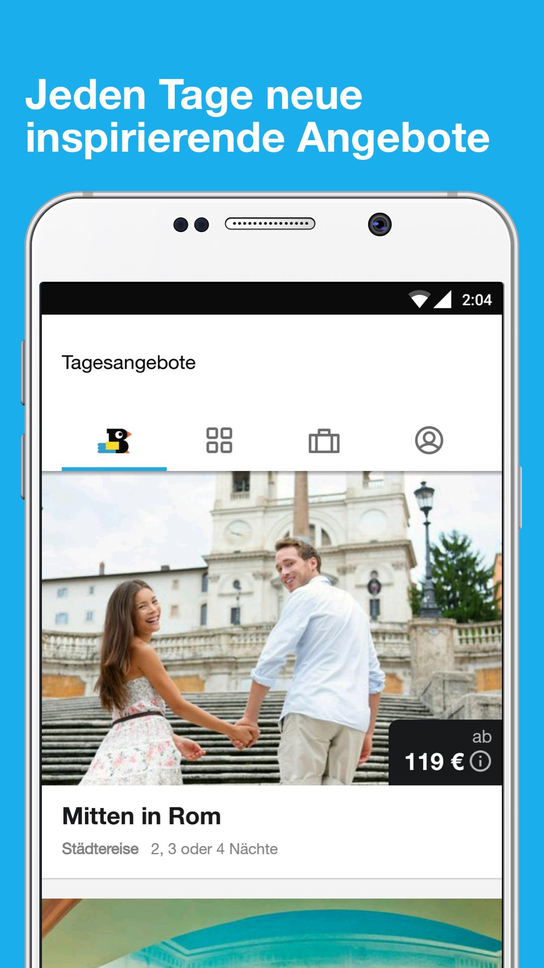 Android application TravelBird - Travel Deals screenshort