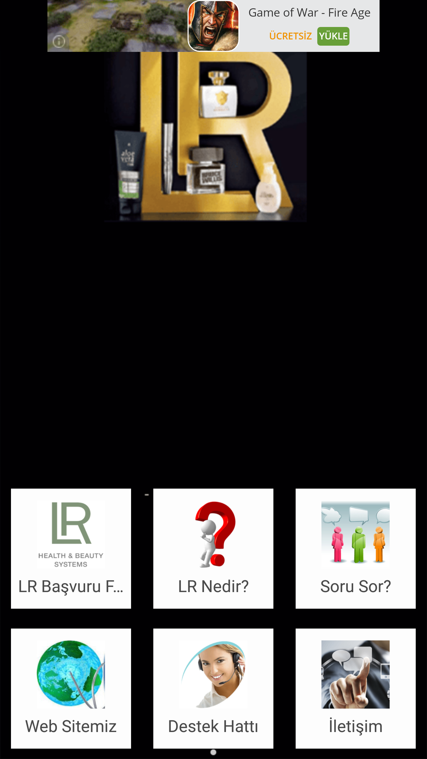 Android application LR Ürünleri ve Üyelik Başvuru screenshort