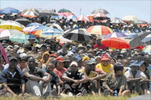 LIVING WAGE: Impala Platinum mine workers want an income of at least R9000 a month after deductions. Photos: Mpho Bilwane