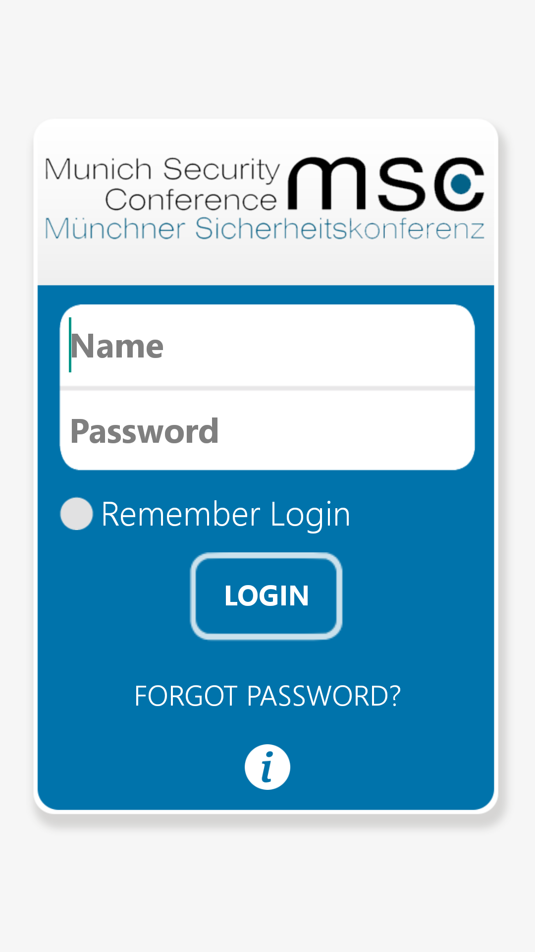 Android application Munich Security Conference 2.1 screenshort