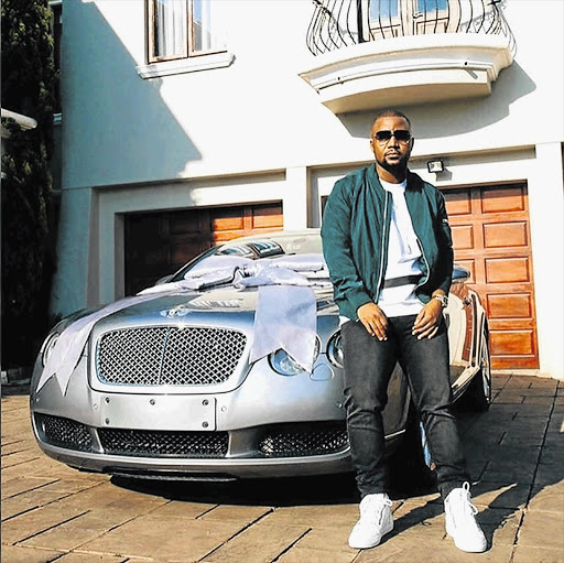 BLING IT ON: Cassper Nyovest with a R3.7-million Bentley Continental