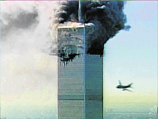 HATRED: A television image of the 9/11 attacks on the World Trade Center by the Islamic terrorist group al-Qaeda in New York in 2001. File photo