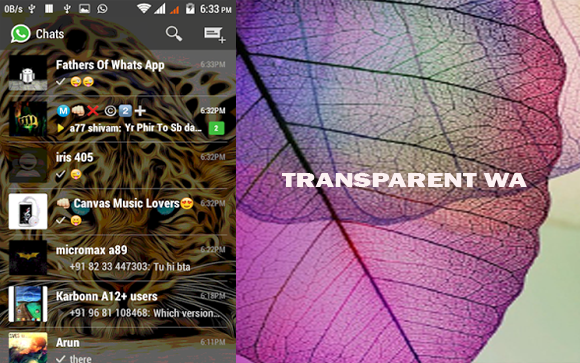 Android application Whats Transparent App 2016 screenshort