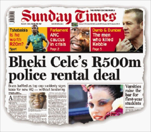 The Sunday Times first reported the dodgy police lease on August 1 2010