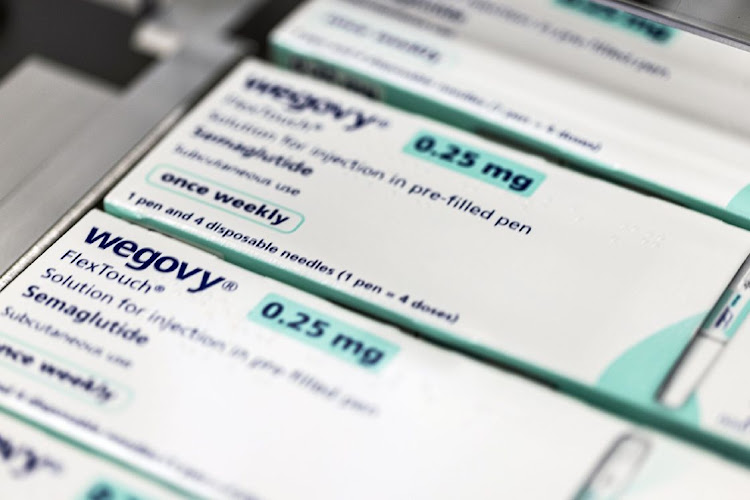 Packets of Wegovy at the Novo Nordisk production facilities in Hillerod, Denmark. Picture: CARSTEN SNEJBJERG/BLOOMBERG