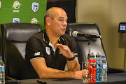 Proteas head coach Russell Domingo during the Proteas Test squad press conference and departure from OR Tambo International Airport on October 16, 2016 in Johannesburg, South Africa.