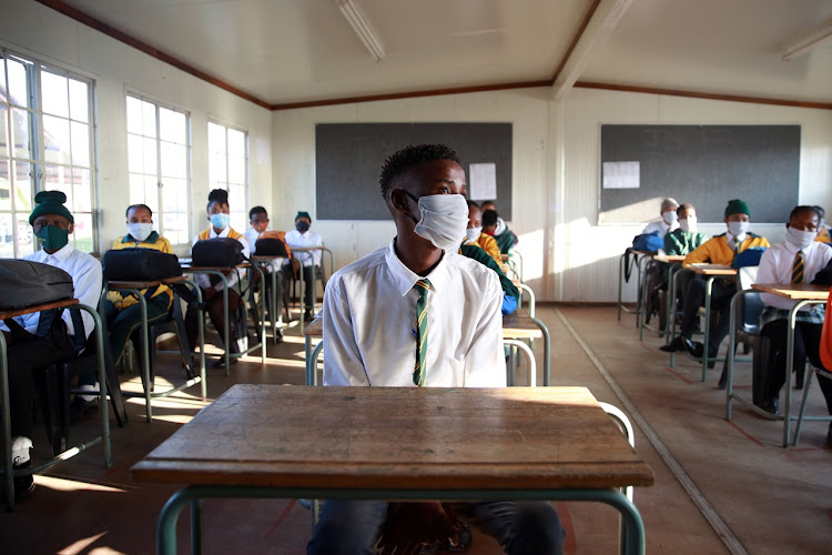 Learners and teachers at Olivenhoutbosch Secondary school have stared with teaching and learning, on the first day of schooling after, on June 8 2020 two months of no school due to Covid-19.