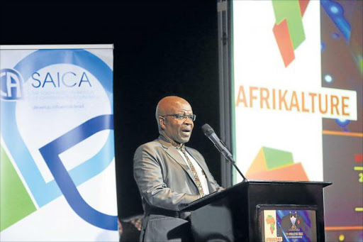 Professor Wiseman Nkuhlu speaking at the Afrilalture Conversation at Hemingways on Saturday night Picture: SINO MAJANGAZA