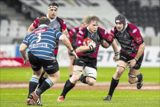 FLYER: Renald Bothma during the Absa Currie Cup promotion and relegation match between Steval Pumas and GWK Griquas at Mbombela Stadium in Nelspruit. Photo: Manus van Dyk/Gallo Images