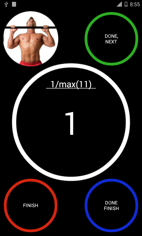 Android application Pull Ups - ArmEx screenshort