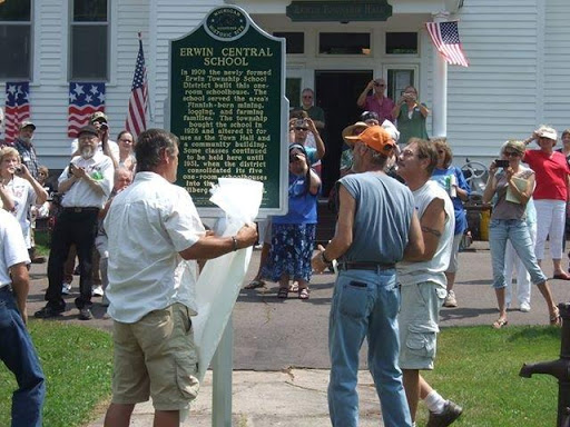 In 1909 the newly formed Erwin Township School District built this one-room schoolhouse. The school served the area’s Finnish-born mining, logging, and farming families. The township bought the...