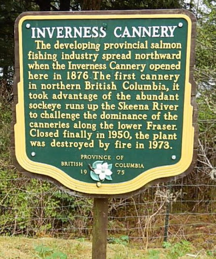 The developing Provincial salmon-fishing industry spread northward when the Inverness Cannery opened here in 1867. The first cannery in northern British Columbia, it took advantage of the abundant...
