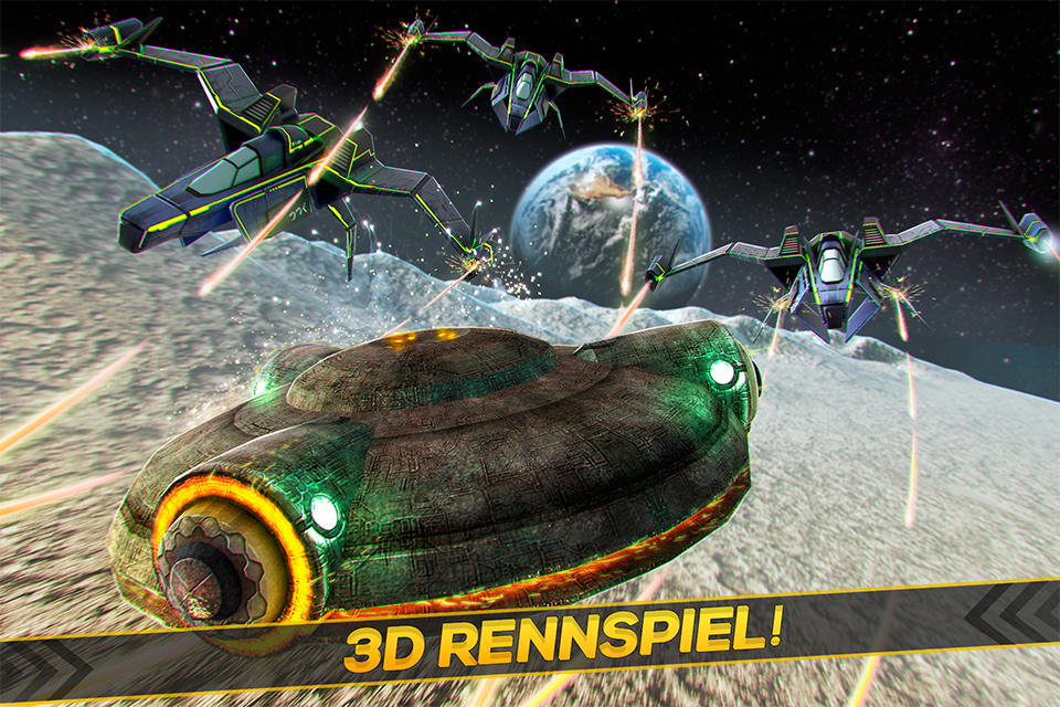 Android application UFO Space Ship in the Moon 3D screenshort