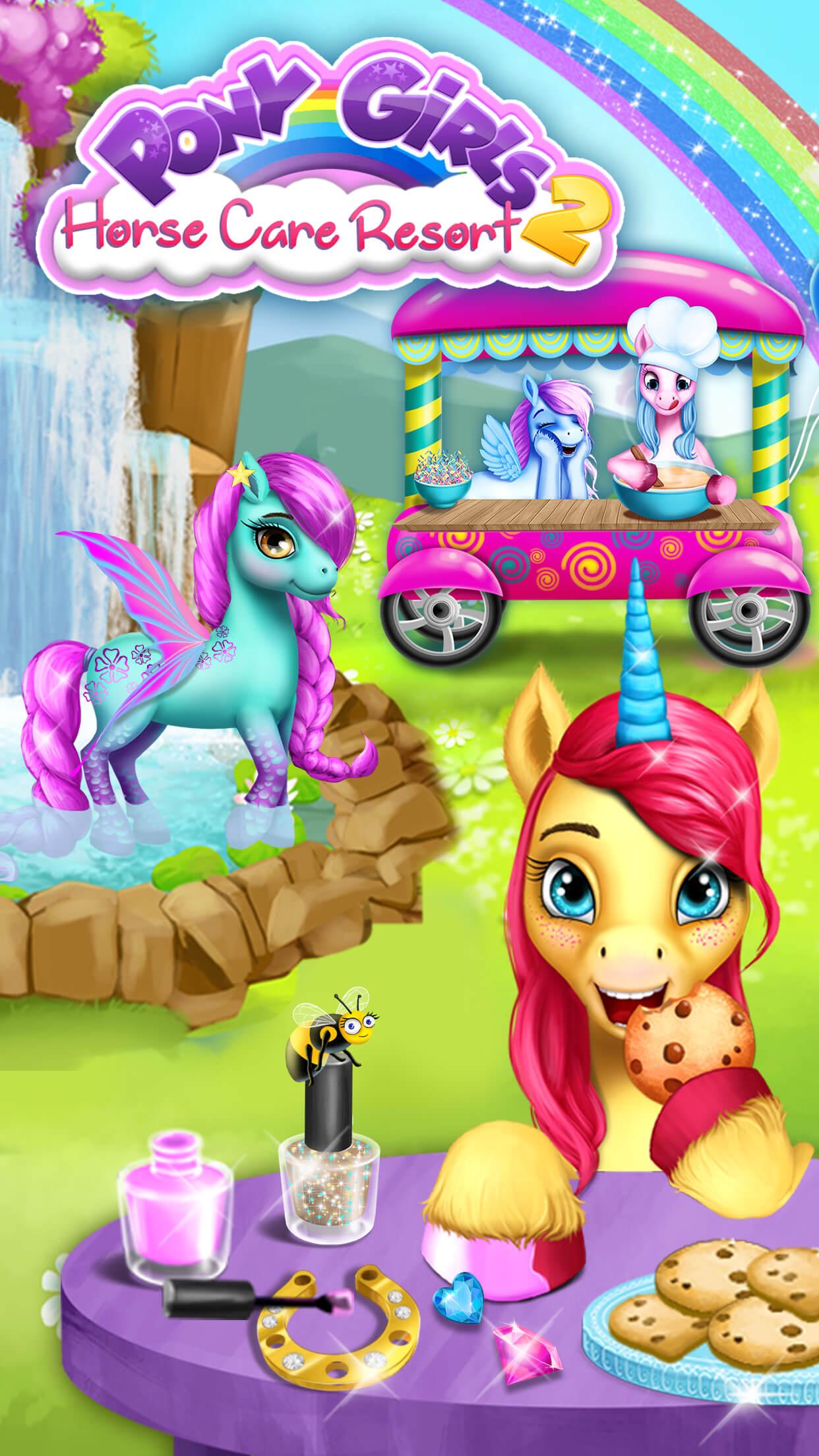 Android application Pony Girls Horse Care Resort 2 screenshort