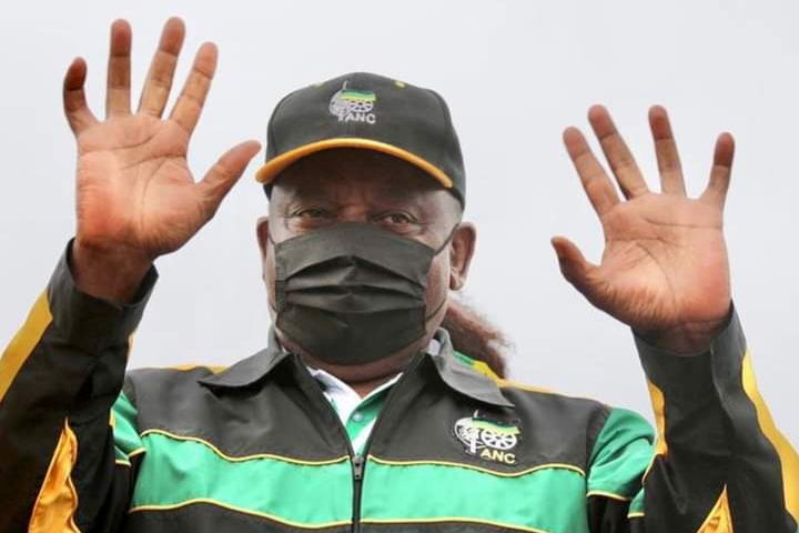 ANC president Cyril Ramaphosa was on the campaign trail in Kimberley on Monday. File photo.