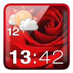 Rose Clock Weather Widget Apk