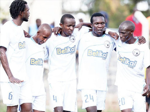 Sofapaka players during a recent Premiership match. /COURTESY