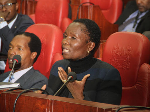 National Gender and Equality Commission chairperson Winfred Lichuma appears before the IEBC Joint Select Committee at Parliament Buildings on July 21, 2015 /HEZRON NJOROGE
