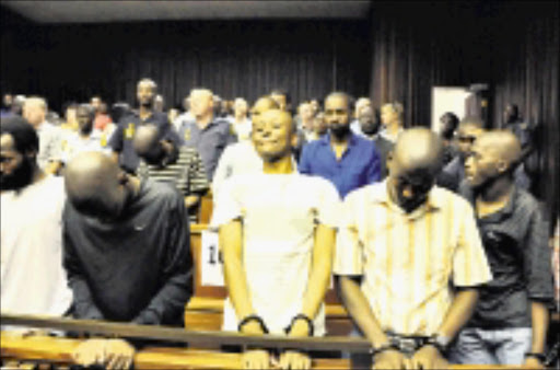 LIFERS: The Jeppestown massacre thugs were each sentenced to four life sentences yesterday. 27/11/2008. Pic. Vathiswa Ruselo. © Sowetan.