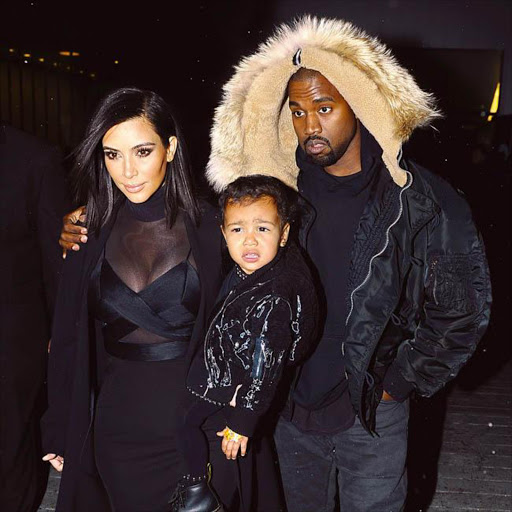 Kim Kardashian West, North and Kanye West.