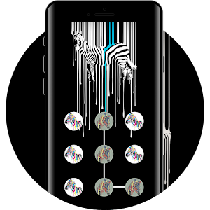 Download Zebra APP Lock Theme Painting Pin Lock Screen For PC Windows and Mac