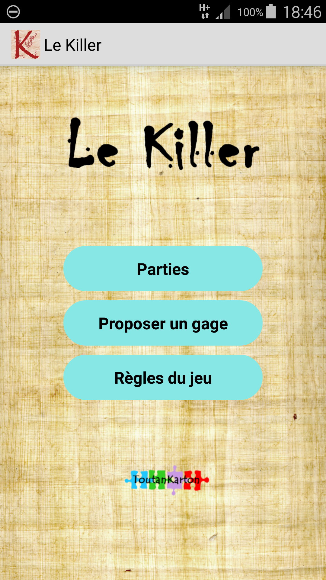 Android application Le Killer screenshort