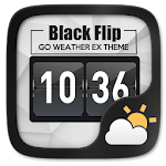 Black Flip GO Weather Widget Apk