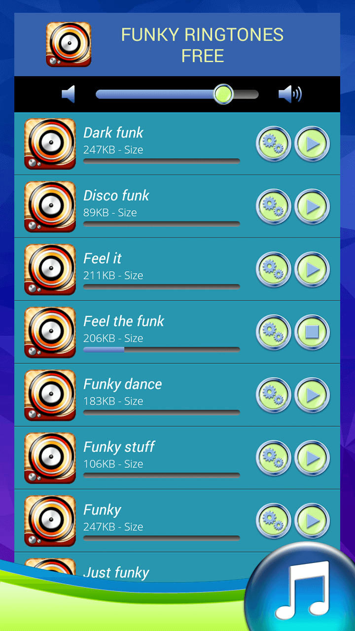 Android application Funky Ringtones Free screenshort