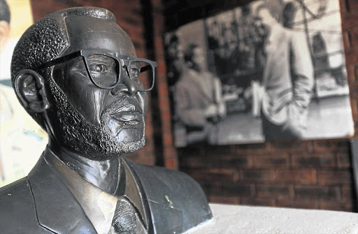 A bust of Oliver Tambo in the OR Tambo Garden of Remembrance in Nkantolo, next to the homestead where he lived as a child