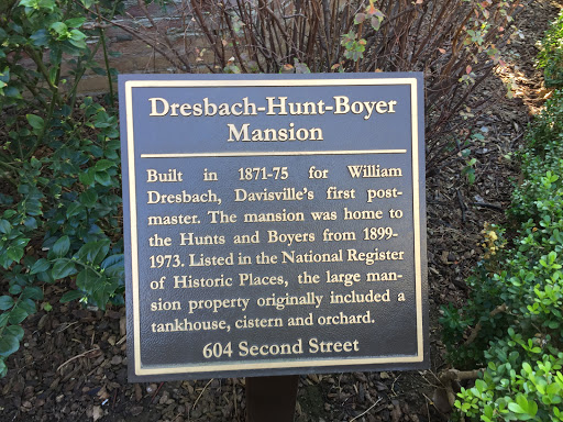 Dresbach-Hunt-Boyer Mansion Built in 1871-75 for William Dresbach, Davisville's first post- master. The mansion was home to the Hunts and Boyers from 1899- 1973. Listed in the National Register of...