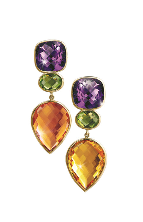 Charles Greig’s Mandarin Balloon earrings.