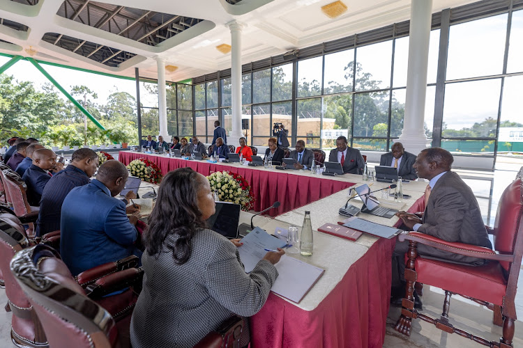 President William Ruto chairs Cabinet meeting at State House Nairobi on April 23, 2024.