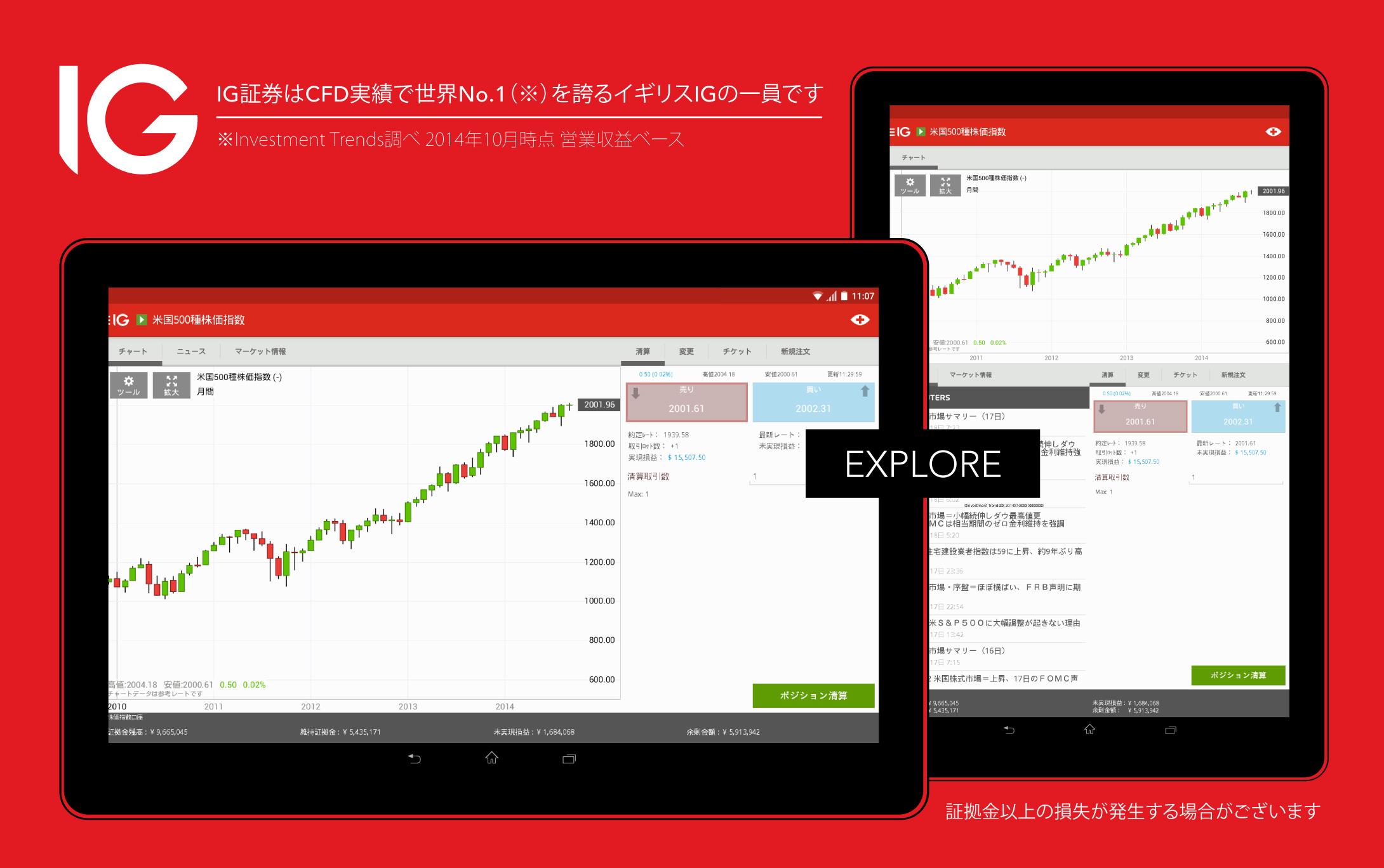 Android application IG Trading Platform screenshort